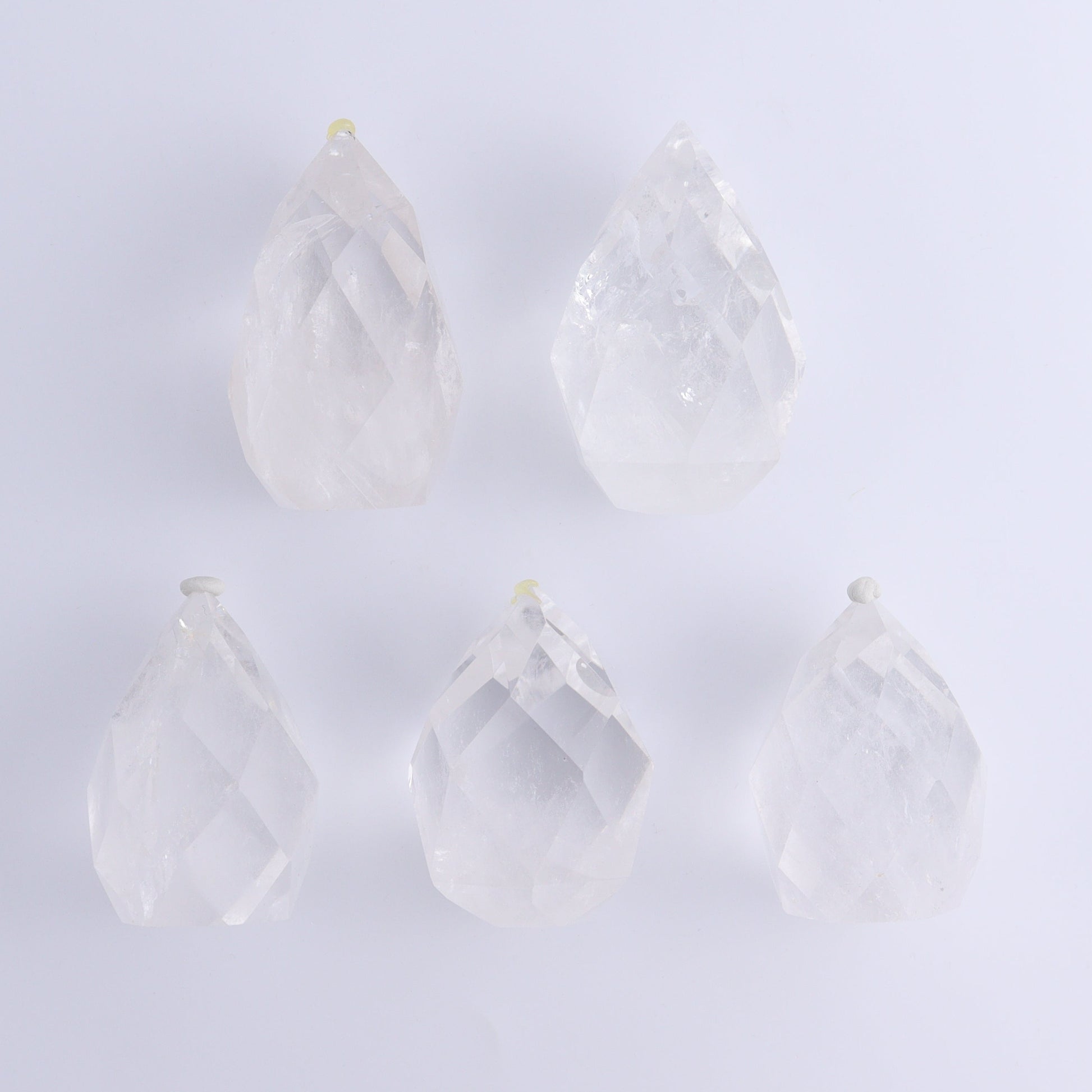 Quartz Faceted Egg with Point Set of 5 - Expert Wholesale and Supplier of Wholesale Crystals & Bulk Gemstones, ["Brazil","Clear Quartz","Mixed Carvings","Quartz"]
