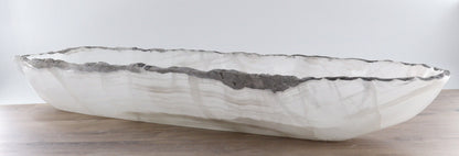 Mexican Onyx/Calcite Canoe Bowl