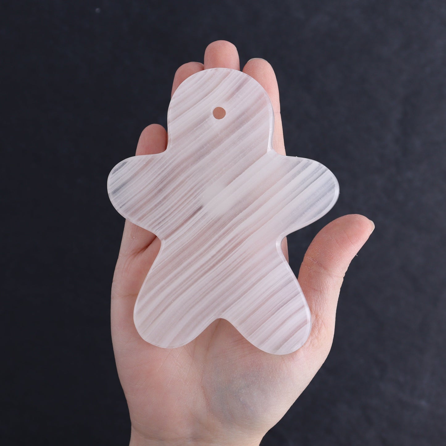 One White Onyx Gingerbread Ornament - Expert Wholesale and Supplier of Wholesale Crystals & Bulk Gemstones, ["Catalog Onyx","Gingerbread","Mexico","onyx","Ornament"]