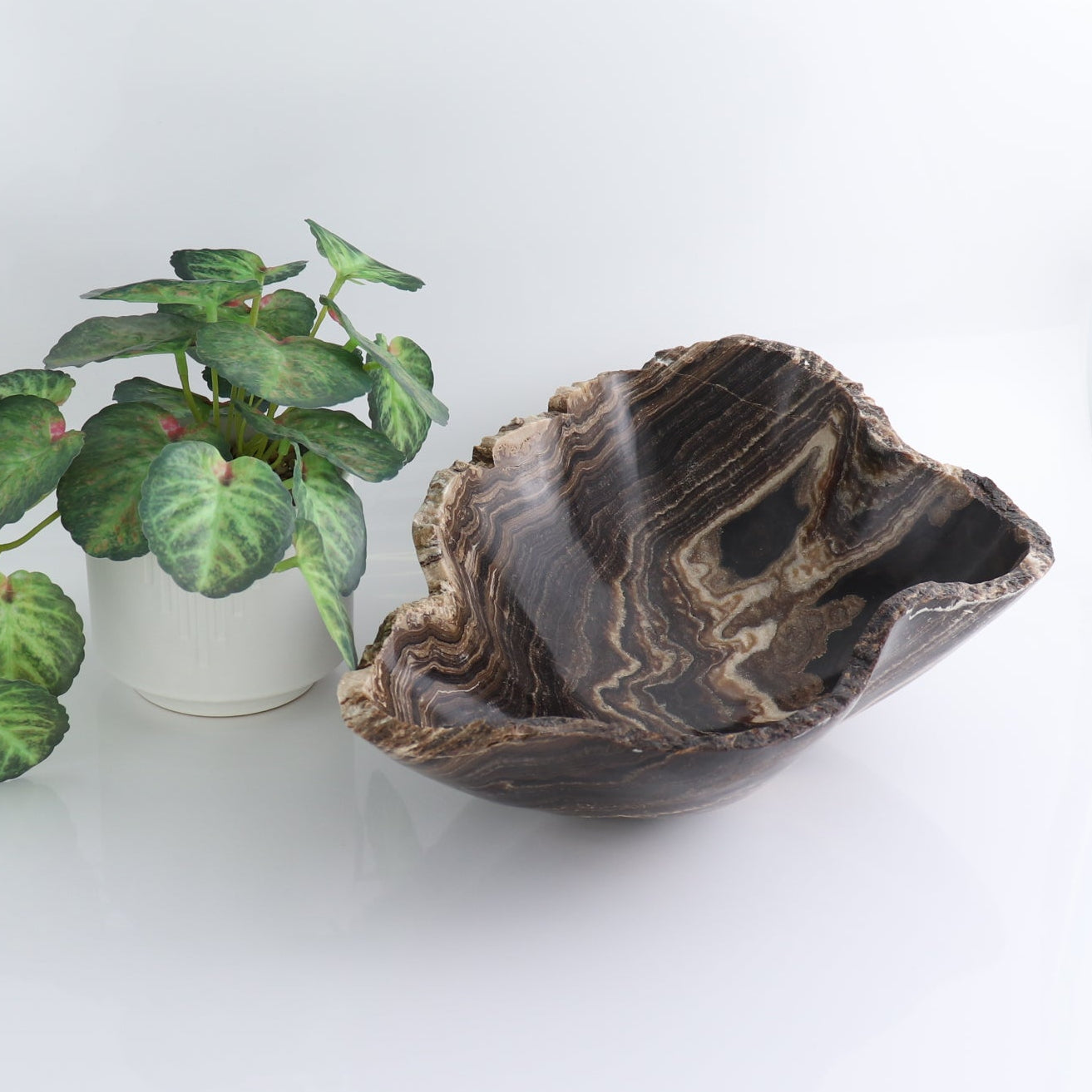 Mexican Onyx/Calcite Bowl 13"
