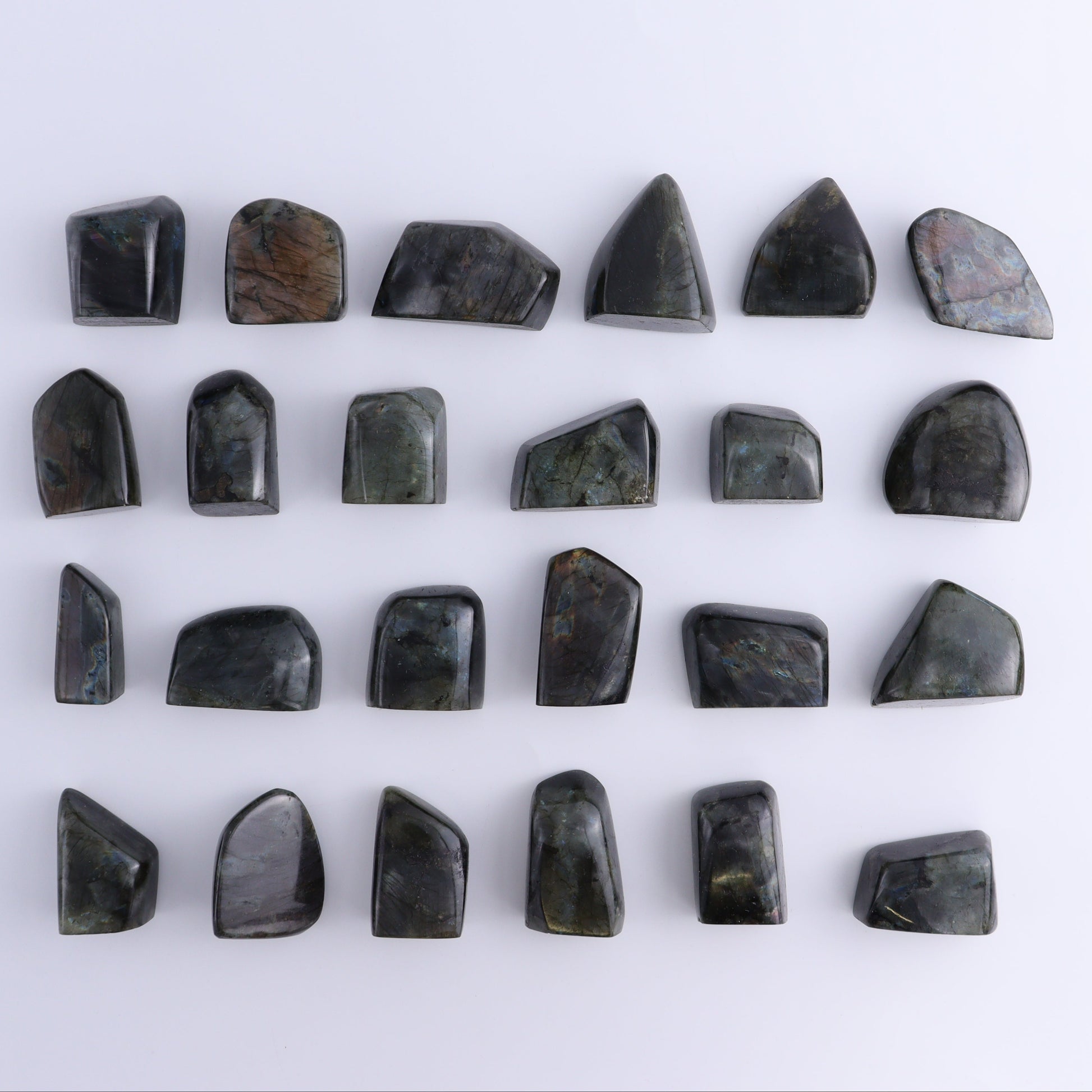 Labradorite Freeform Set of 24 - Expert Wholesale and Supplier of Wholesale Crystals & Bulk Gemstones, ["Freeforms","Labradorite","Madagascar"]
