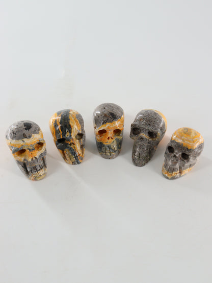 Bumblebee Jasper Skulls Set of 5 - Expert Wholesale and Supplier of Wholesale Crystals & Bulk Gemstones, []