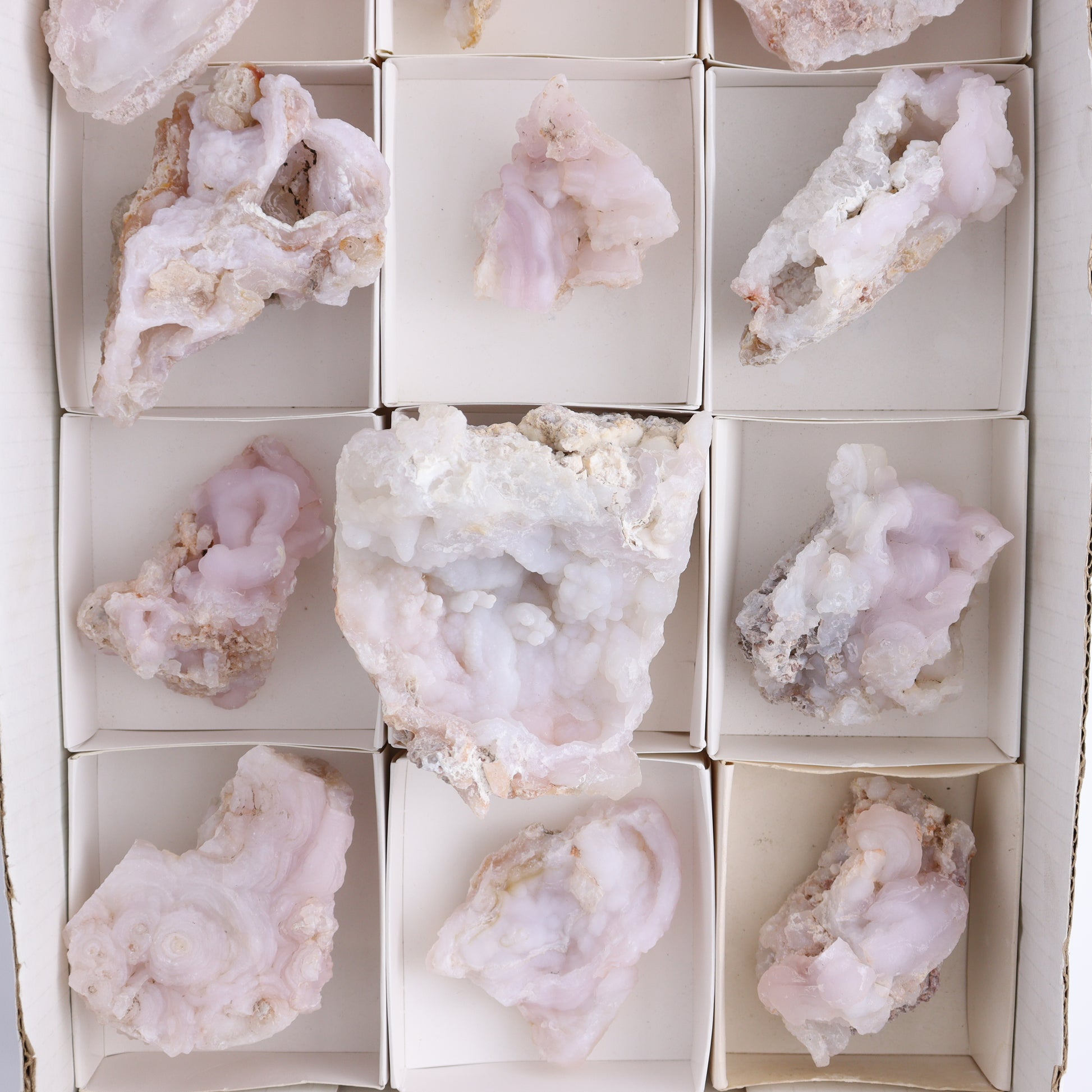Chalcedony Set of 12 - Expert Wholesale and Supplier of Wholesale Crystals & Bulk Gemstones, ["Chalcedony","Freeforms"]