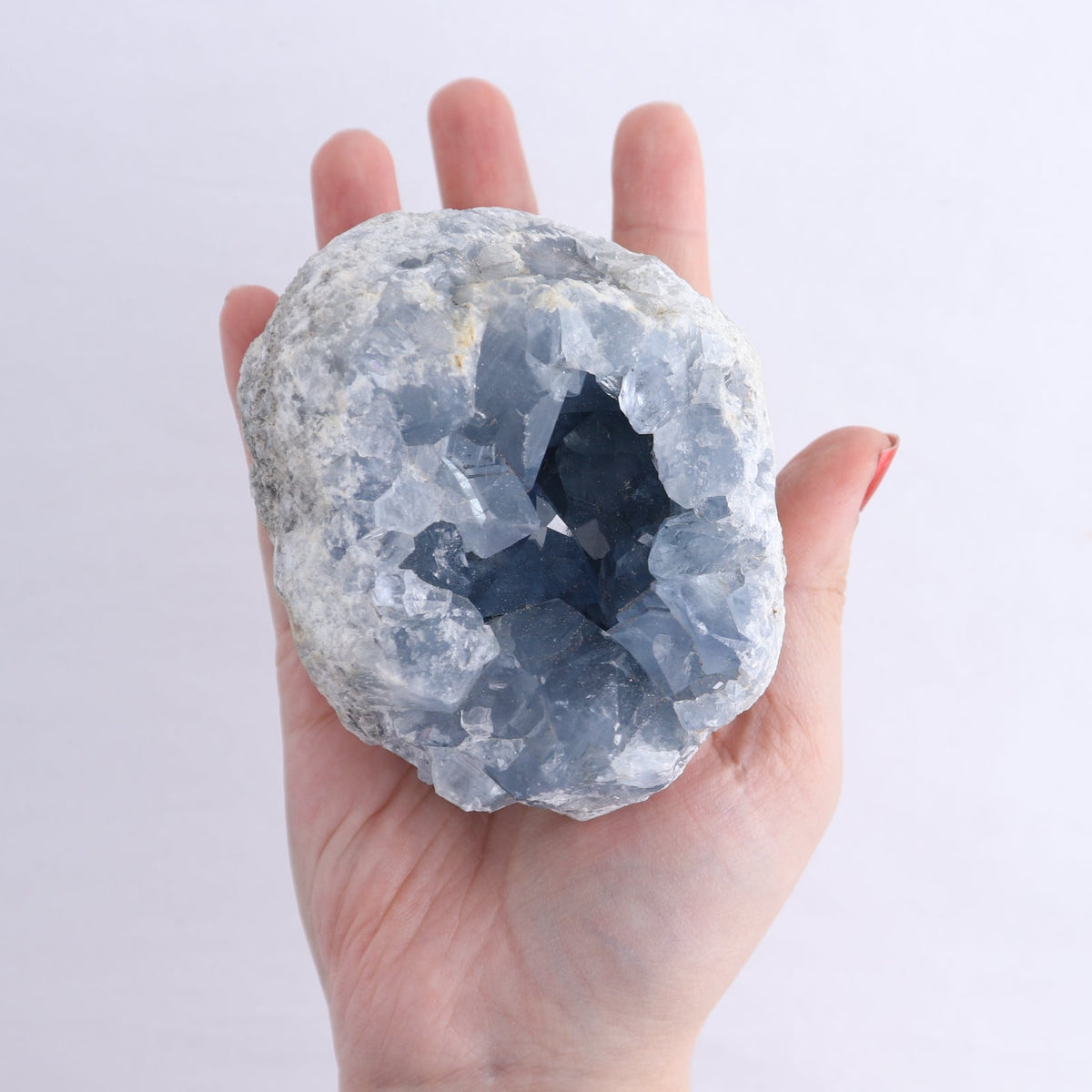 Celestite Clusters Set of 3 - wholesale crystals