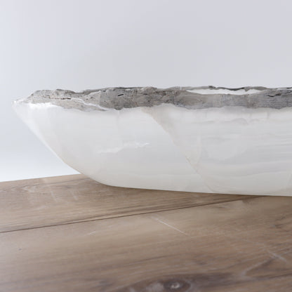 Mexican Onyx/Calcite Canoe Bowl