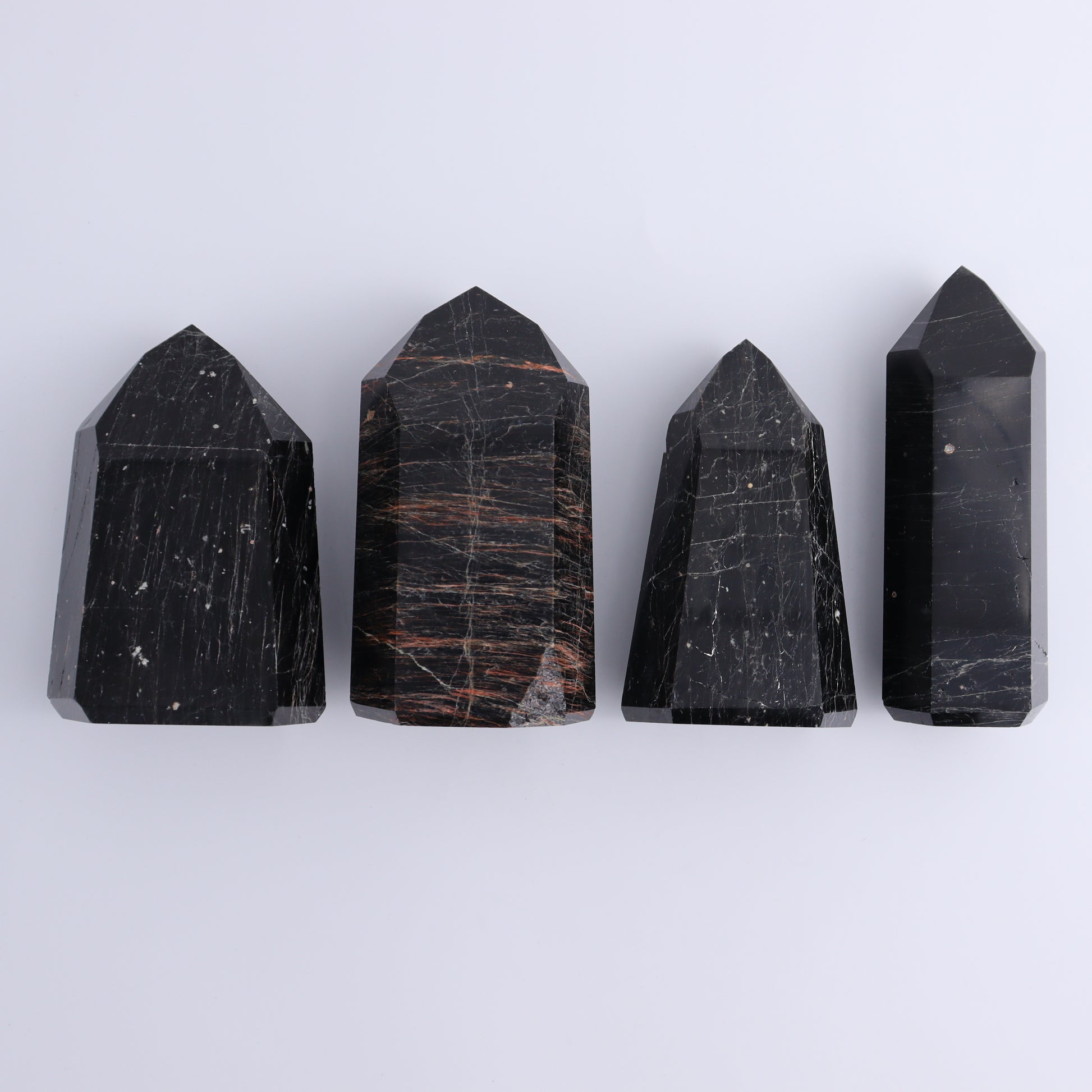 Tourmaline Points Set of 4 - Expert Wholesale and Supplier of Wholesale Crystals & Bulk Gemstones, ["Black Tourmaline","Points","Tourmaline"]