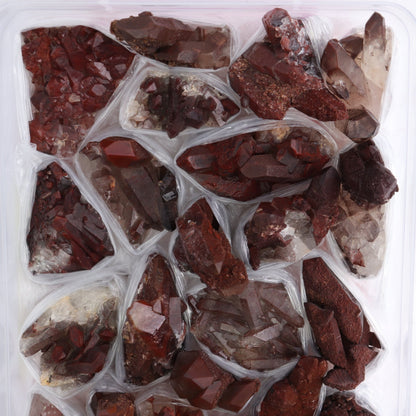 Quartz Hematite Inclusions Flat from Morocco