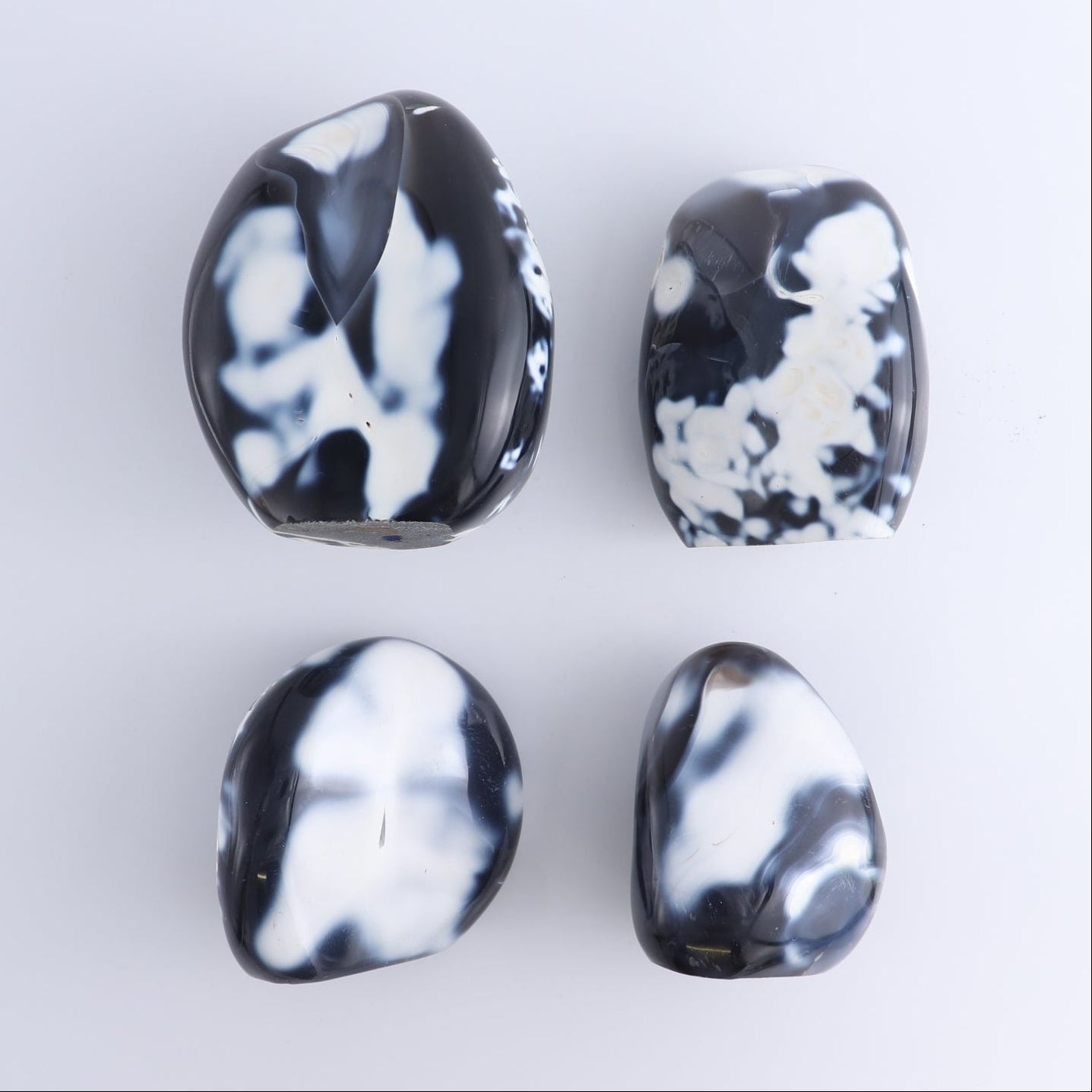 Orca Agate Freeform Set of 4