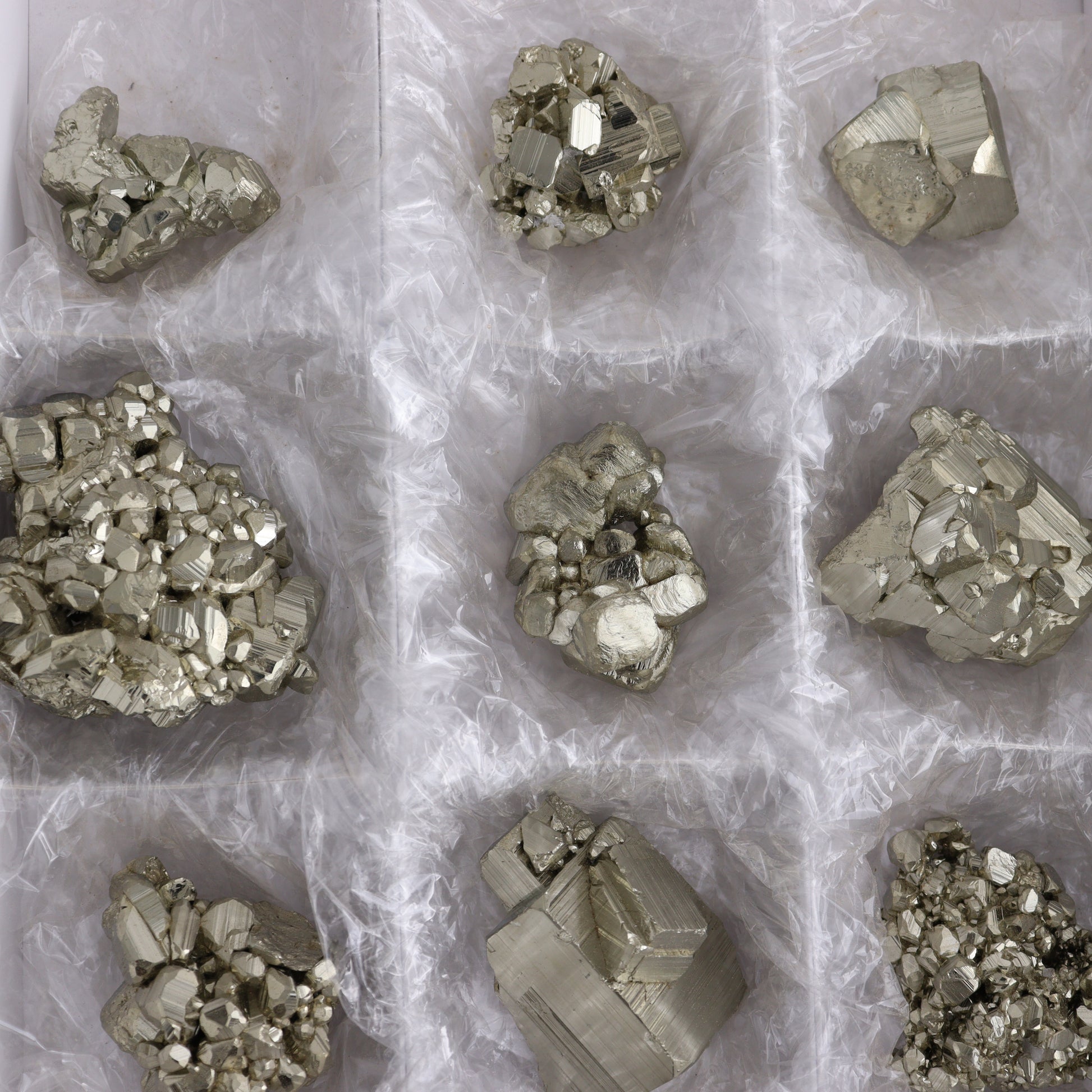 Pyrite Formations Flat of 12 - Expert Wholesale and Supplier of Wholesale Crystals & Bulk Gemstones, ["Formations","Peru","Pyrite"]