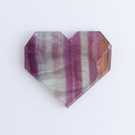 One Flat Fluorite Heart