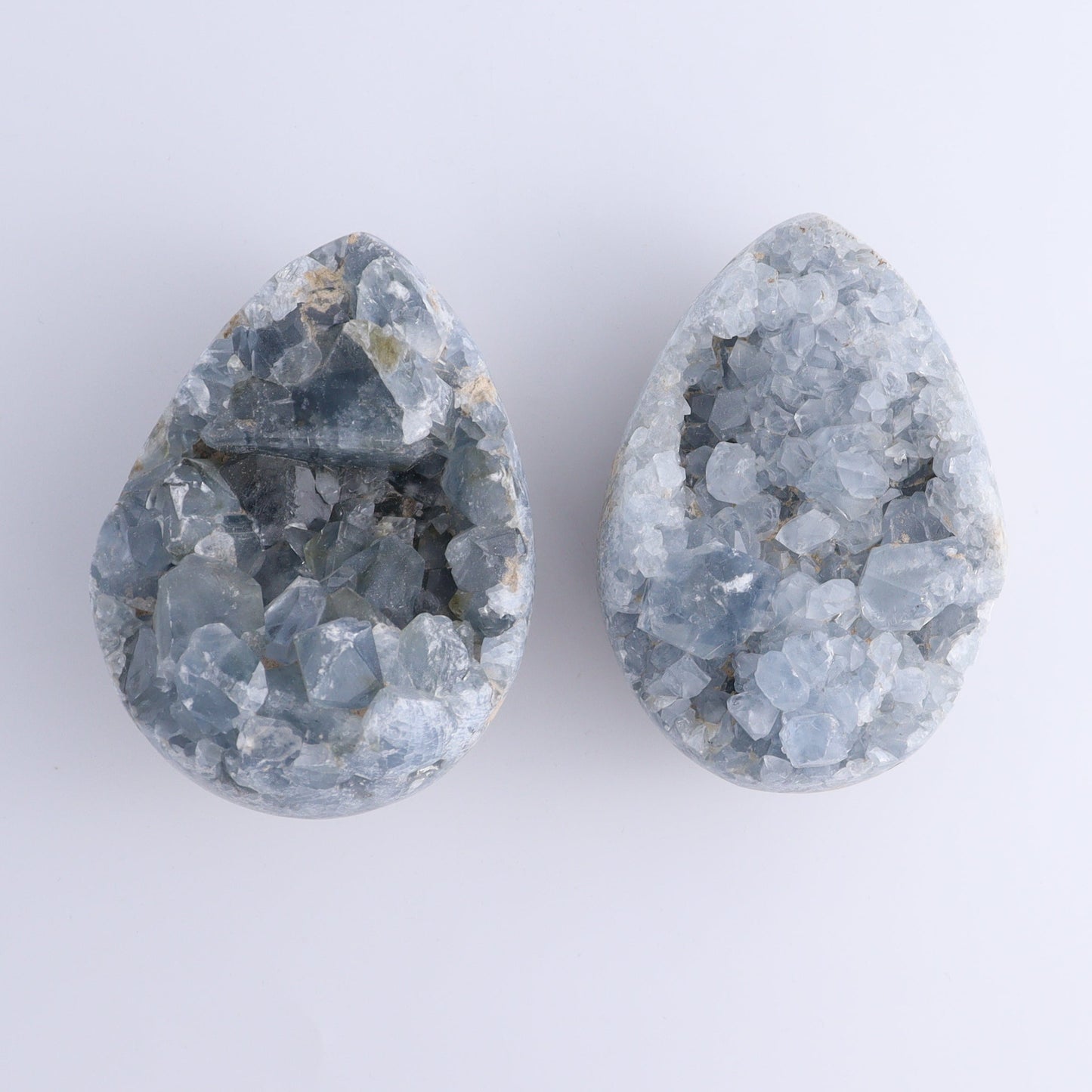 Celestite Eggs & Clusters Set of 6 - Expert Wholesale and Supplier of Wholesale Crystals & Bulk Gemstones, ["Celestite","Clusters","Freeform"]