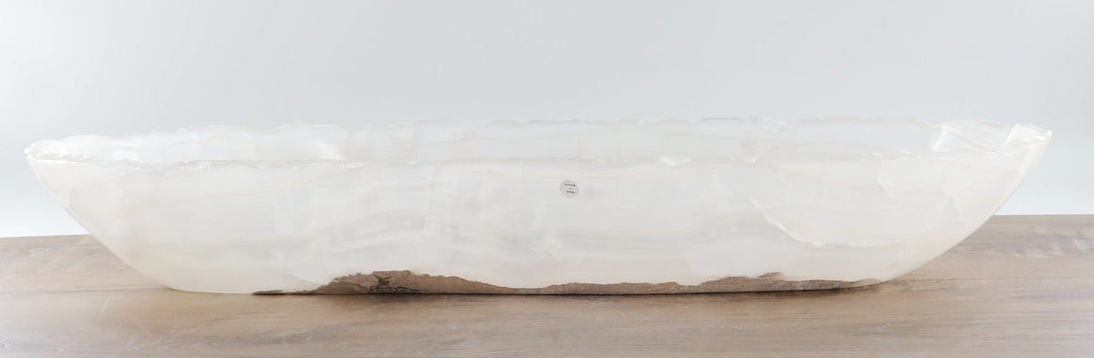 Mexican Onyx/Calcite Canoe Bowl 28"