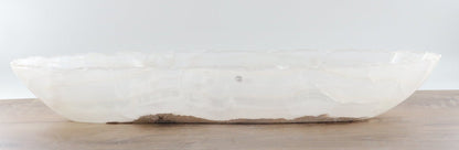 Mexican Onyx/Calcite Canoe Bowl 28"