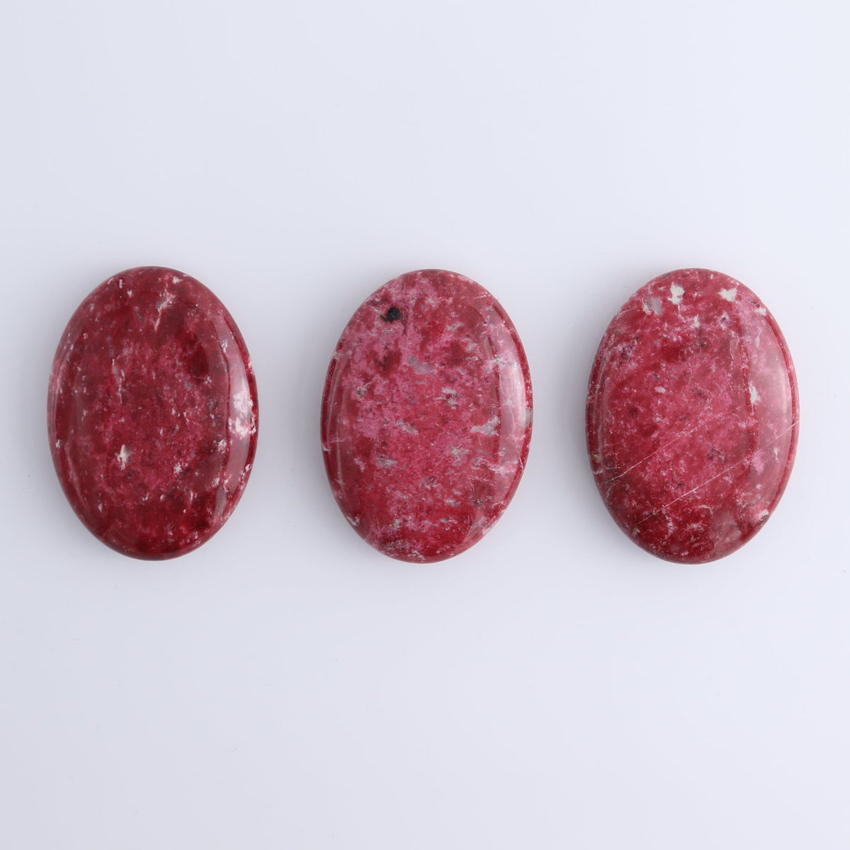 Thulite Palm Stones Set of 3
