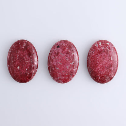 Thulite Palm Stones Set of 3