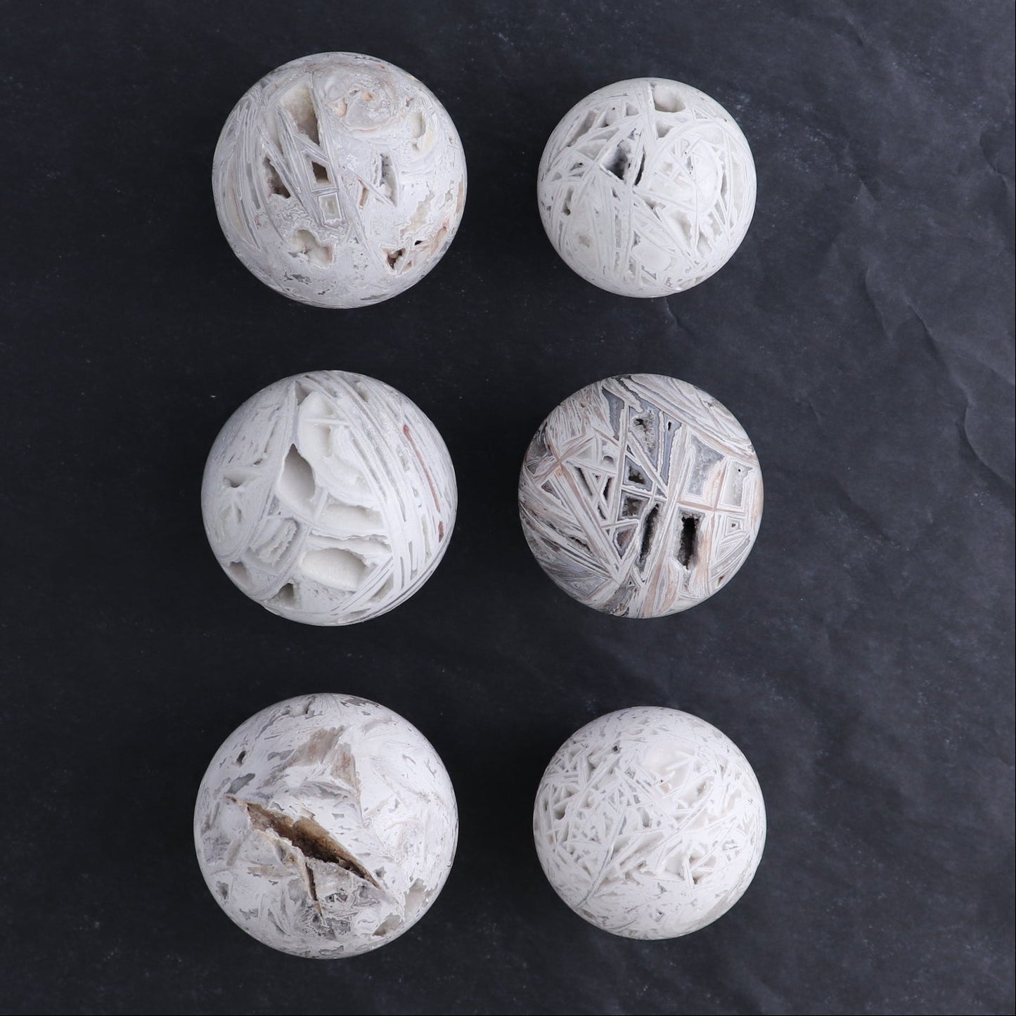 Agate Spheres Set of 6
