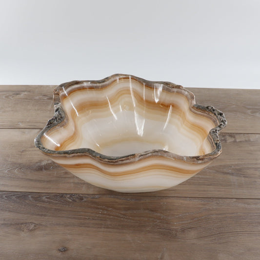 Mexican Onyx/Calcite Bowl 12"