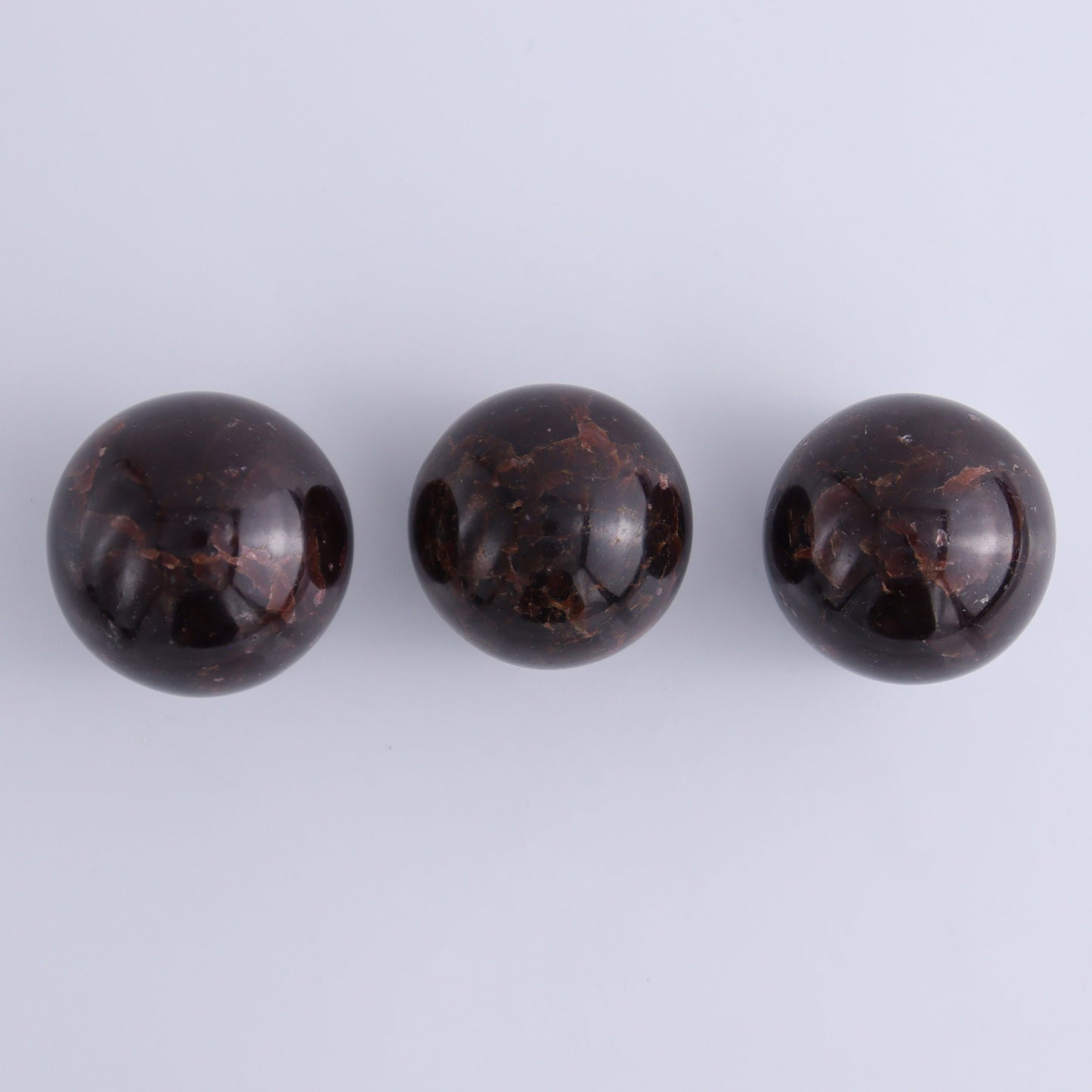 Garnet Spheres Set of 7 - Expert Wholesale and Supplier of Wholesale Crystals & Bulk Gemstones, ["Garnet","India","Spheres"]
