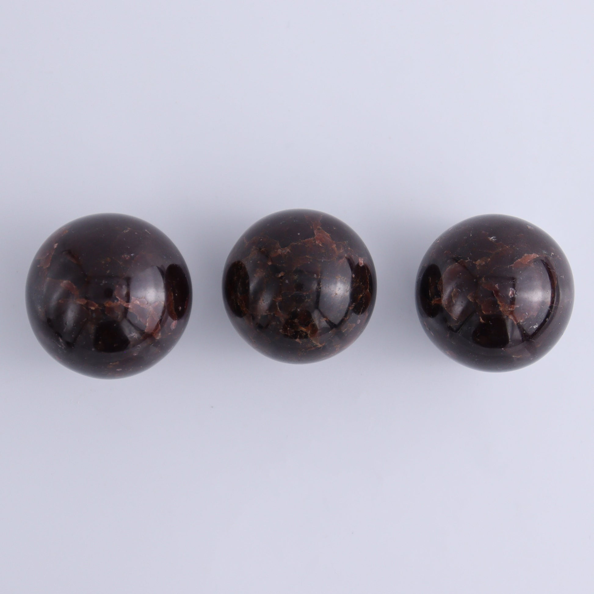 Garnet Spheres Set of 7 - Expert Wholesale and Supplier of Wholesale Crystals & Bulk Gemstones, ["Garnet","India","Spheres"]