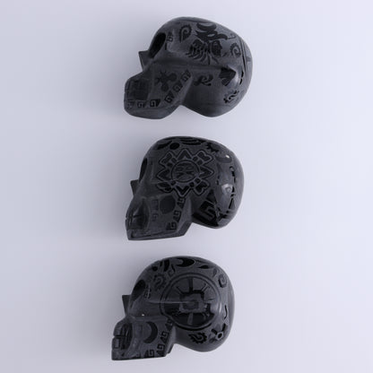 Obsidian Skulls Set of 3 - Expert Wholesale and Supplier of Wholesale Crystals & Bulk Gemstones, ["Mexico","Obsidian","Skulls"]