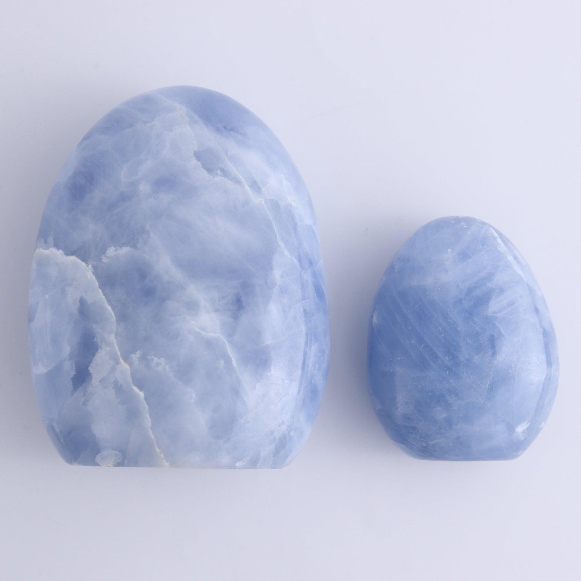 Blue Calcite Set of 3 - Expert Wholesale and Supplier of Wholesale Crystals & Bulk Gemstones, ["Blue Calcite","Calcite","Freeform","Madagascar"]