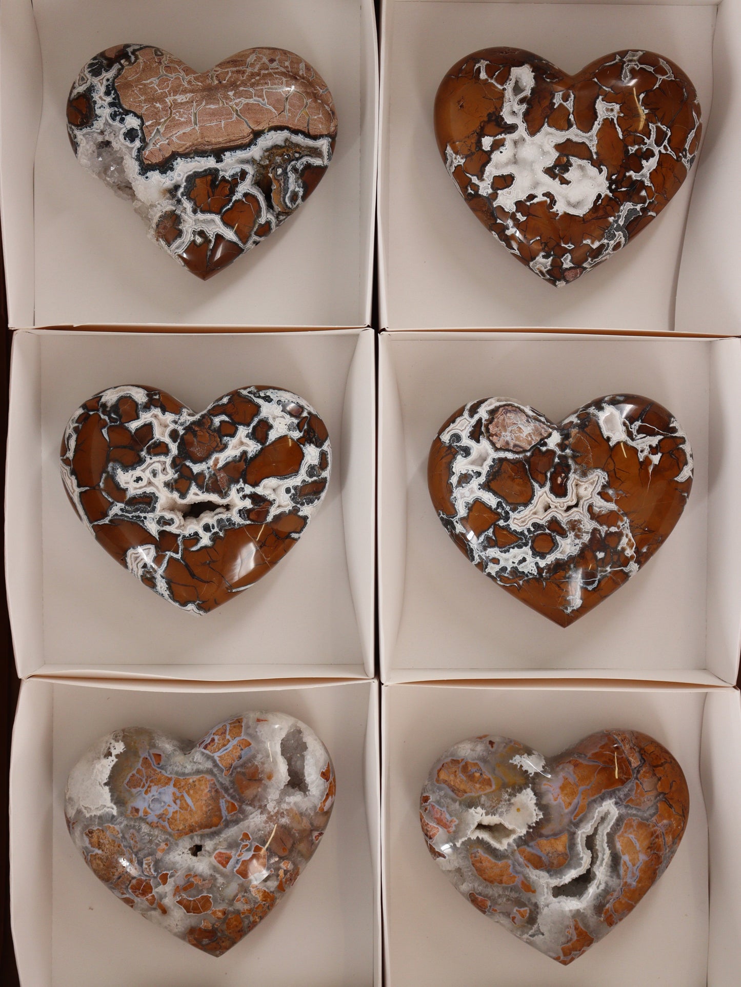 Brecciated Jasper Hearts Set of 6 - Expert Wholesale and Supplier of Wholesale Crystals & Bulk Gemstones, []