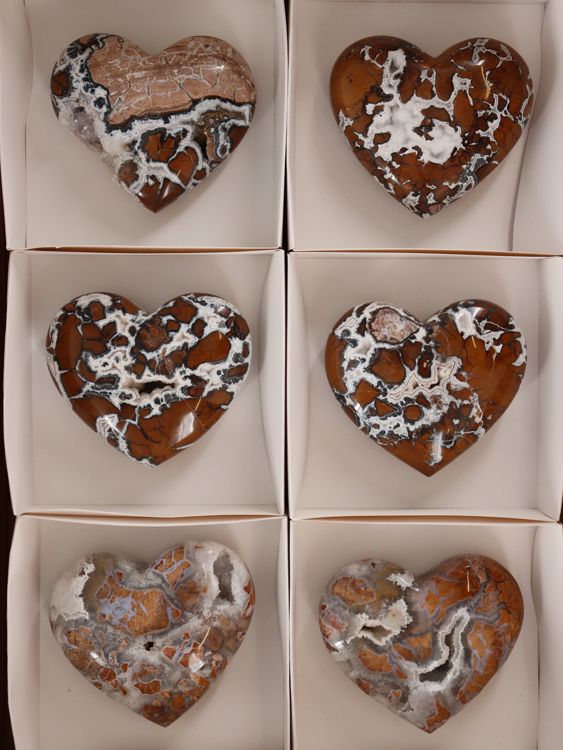 Brecciated Jasper Hearts Set of 6 - Expert Wholesale and Supplier of Wholesale Crystals & Bulk Gemstones, []