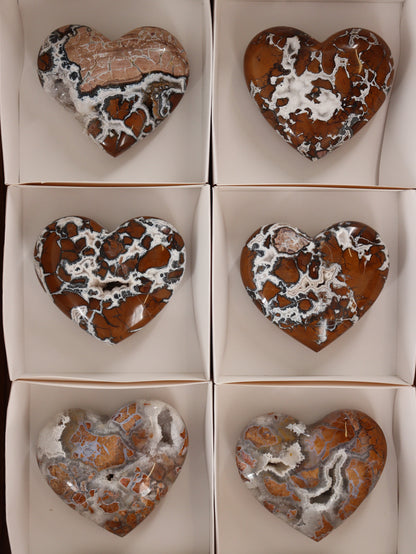 Brecciated Jasper Hearts Set of 6 - Expert Wholesale and Supplier of Wholesale Crystals & Bulk Gemstones, []