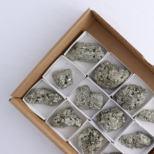 Pyrite Clusters Set of 12