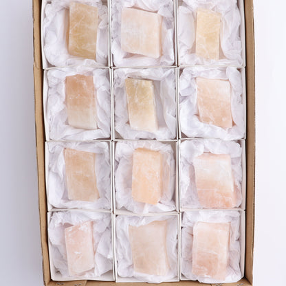 Pink Optical Calcite (Fluorescent) Set of 12 - Expert Wholesale and Supplier of Wholesale Crystals & Bulk Gemstones, ["Calcite","Mexico","Optical Calcite"]