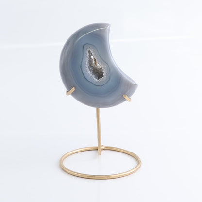 Agate Moons with Stand Set of 5