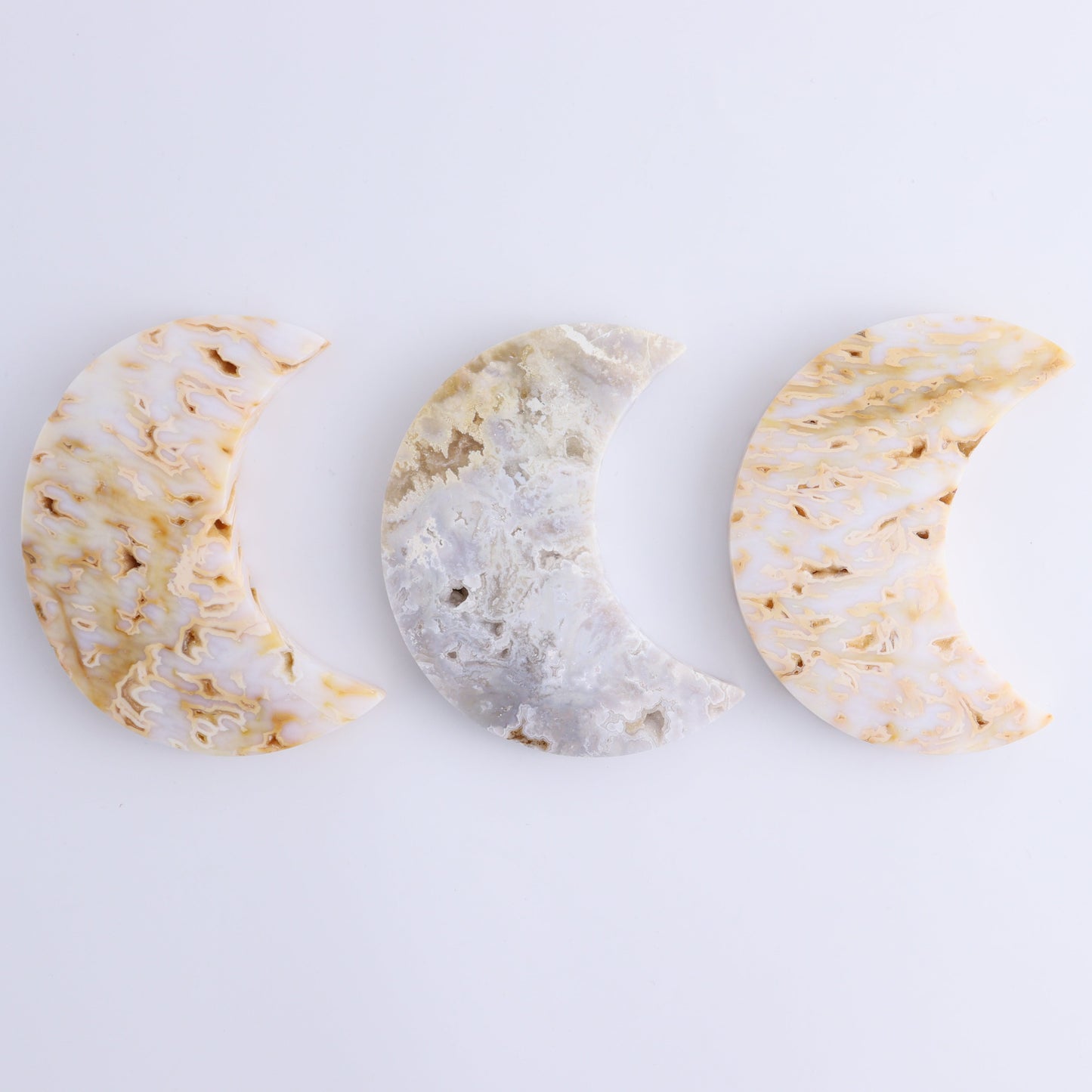 Agate Moons Set of 9 - Expert Wholesale and Supplier of Wholesale Crystals & Bulk Gemstones, ["Agate","moons"]