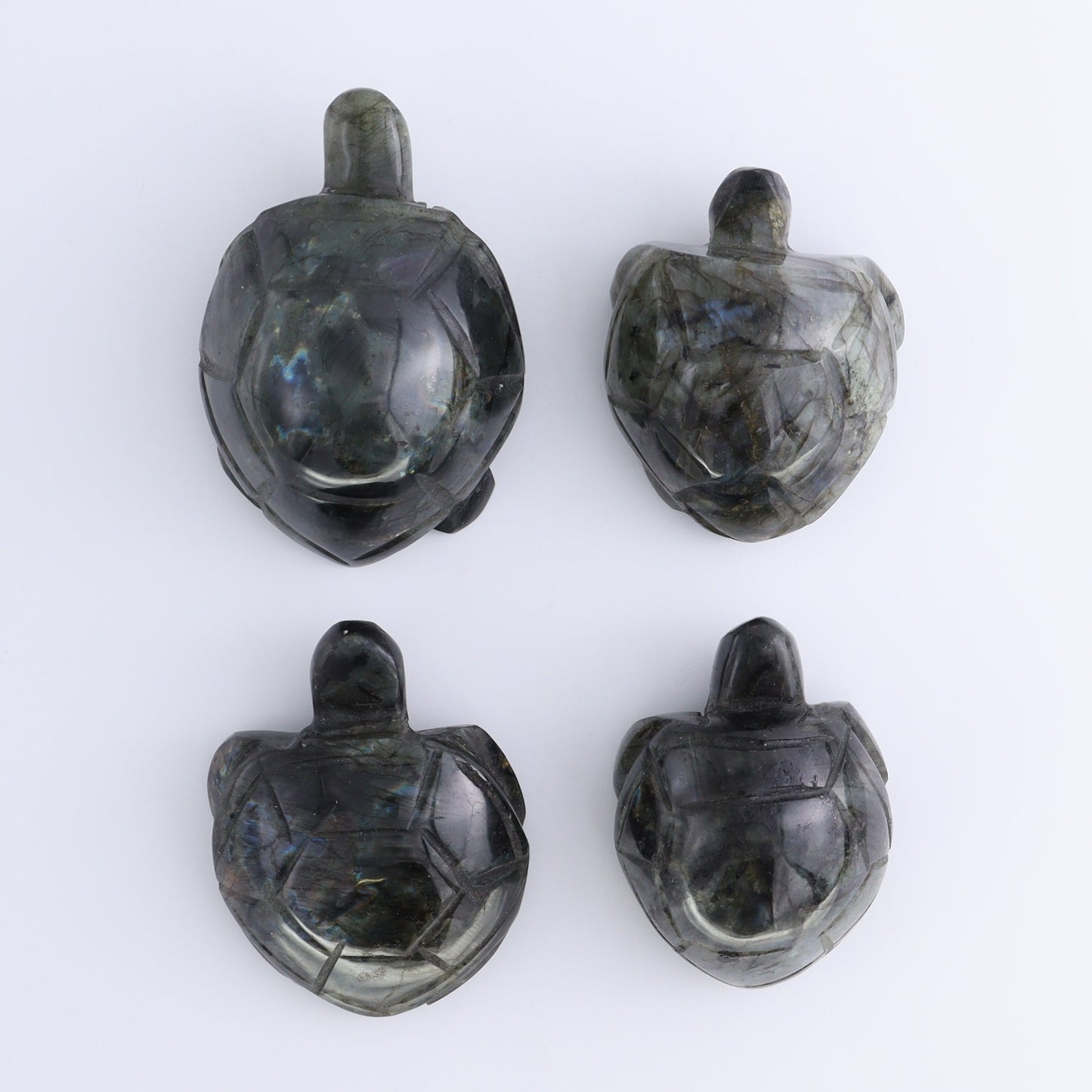 Labradorite Turtles Set of 4 - Expert Wholesale and Supplier of Wholesale Crystals & Bulk Gemstones, ["Labradorite","Madagascar","turtle","Turtles"]