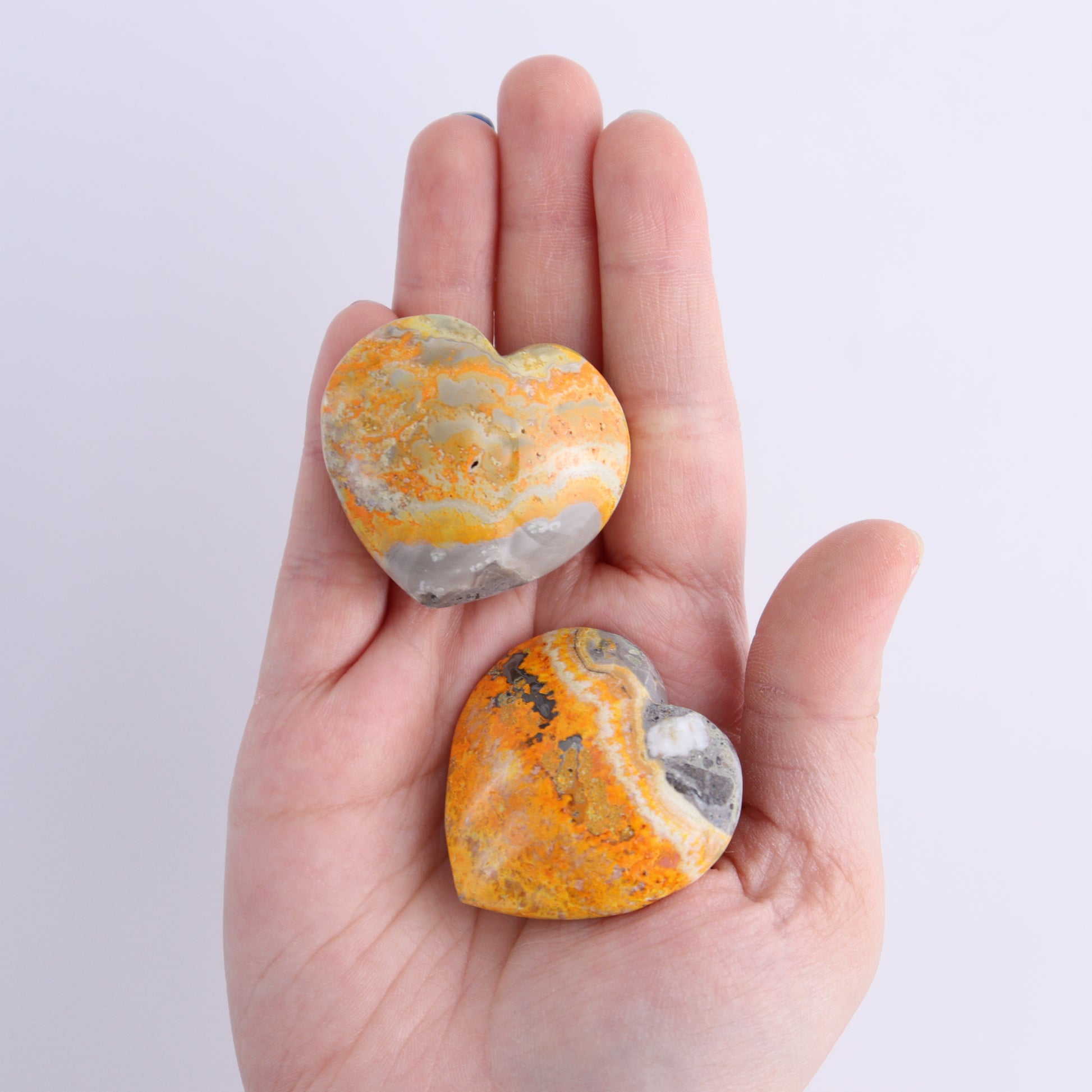 Bumblebee Jasper Hearts Set of 5 - Expert Wholesale and Supplier of Wholesale Crystals & Bulk Gemstones, ["Bumblebee Jasper","close_50","Hearts","jasper"]