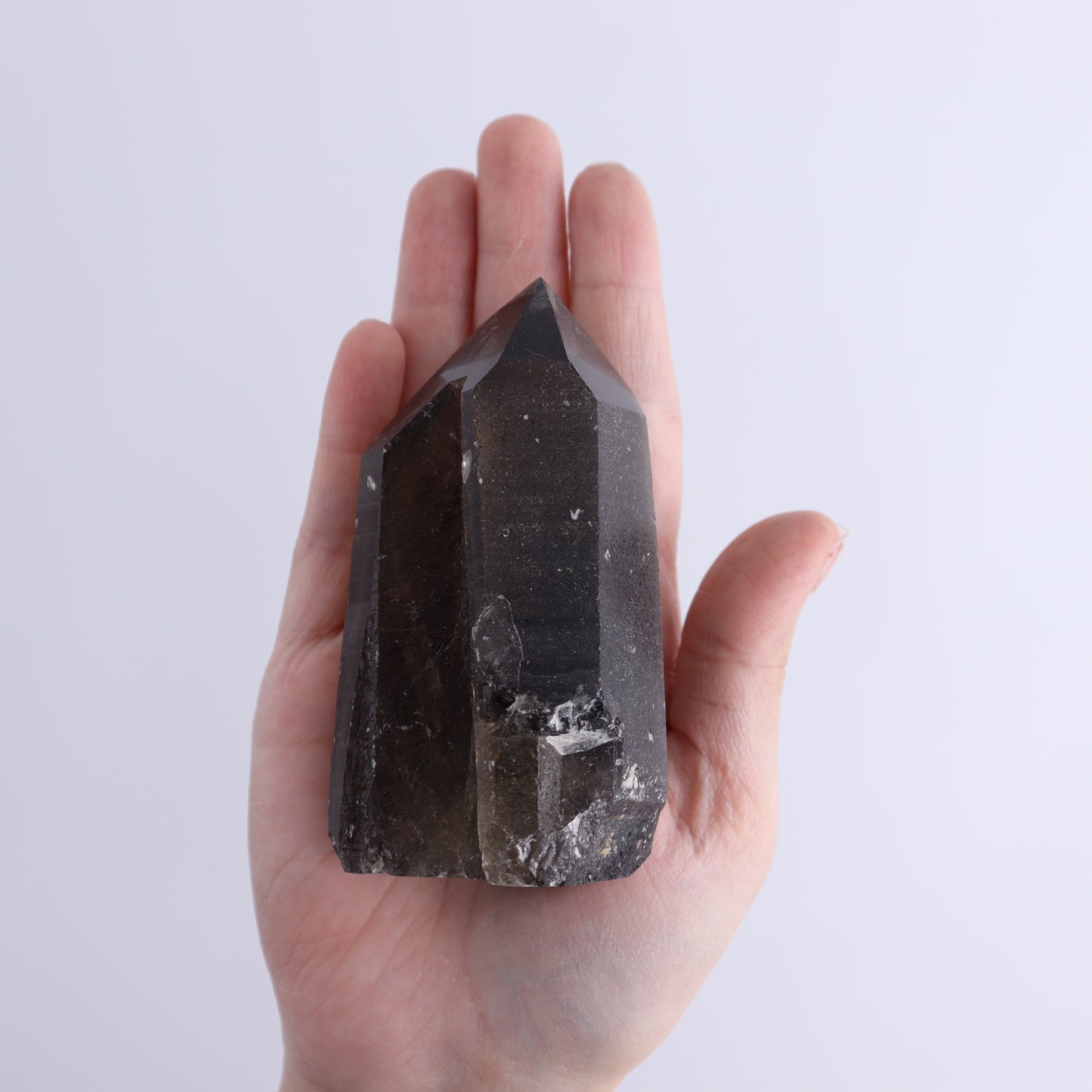Smoky Quartz Polished Tops Set of 18 - Expert Wholesale and Supplier of Wholesale Crystals & Bulk Gemstones, ["Brazil","close_70","Points","Quartz","Smoky Quartz"]