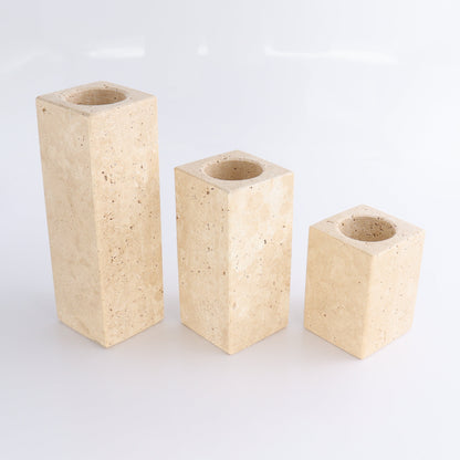 One Travertine Candle Holder - Expert Wholesale and Supplier of Wholesale Crystals & Bulk Gemstones, ["Candle Holder","Catalog Onyx","Mexico","Travertine"]