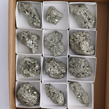 Pyrite Clusters Set of 12