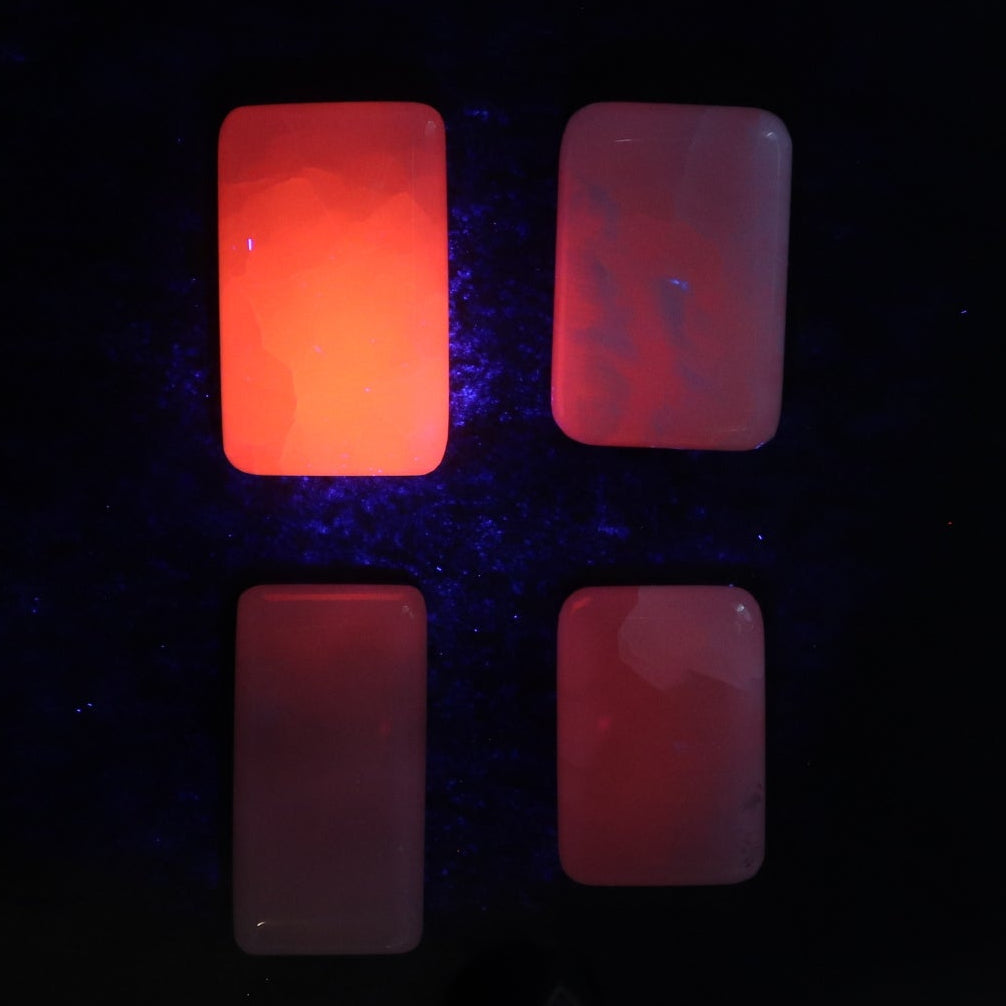 Pink Mangano Calcite Rectangles Set of 12