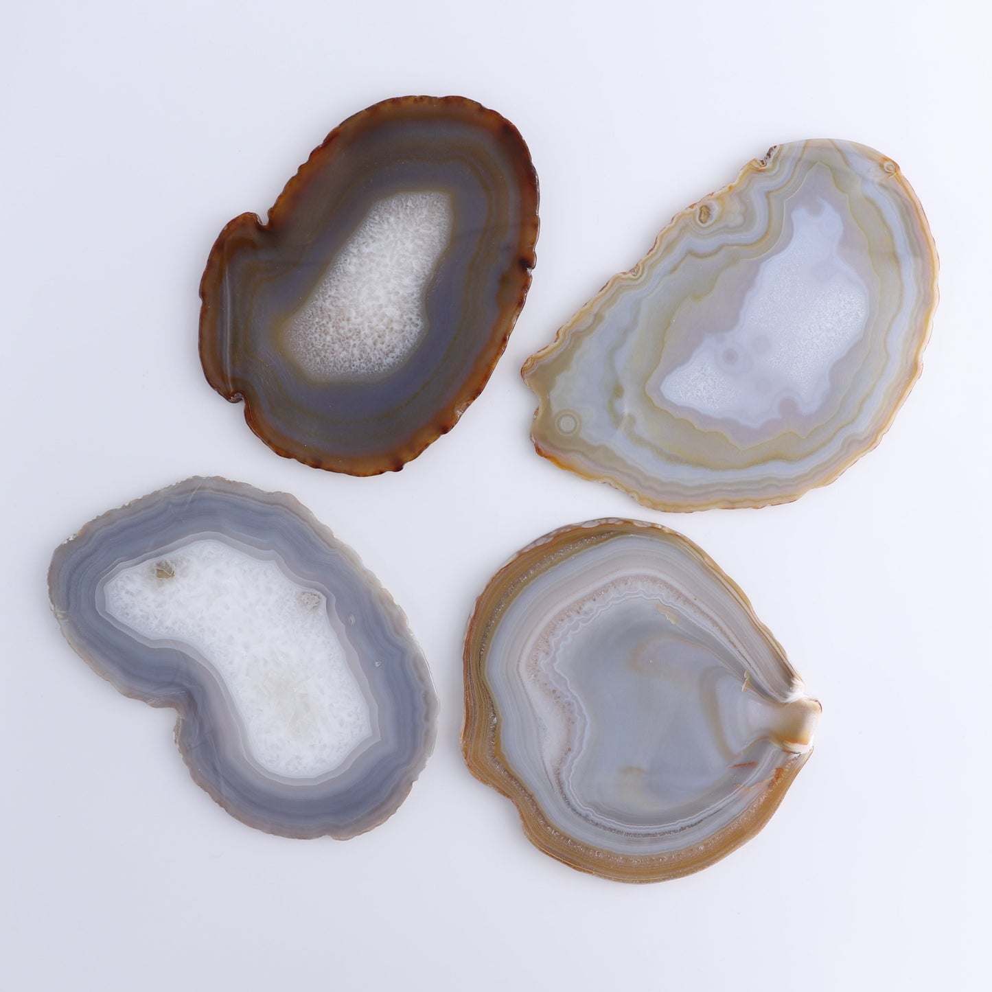 Agate Slices Set of 8 - Expert Wholesale and Supplier of Wholesale Crystals & Bulk Gemstones, ["Agate","Slices and Slabs"]