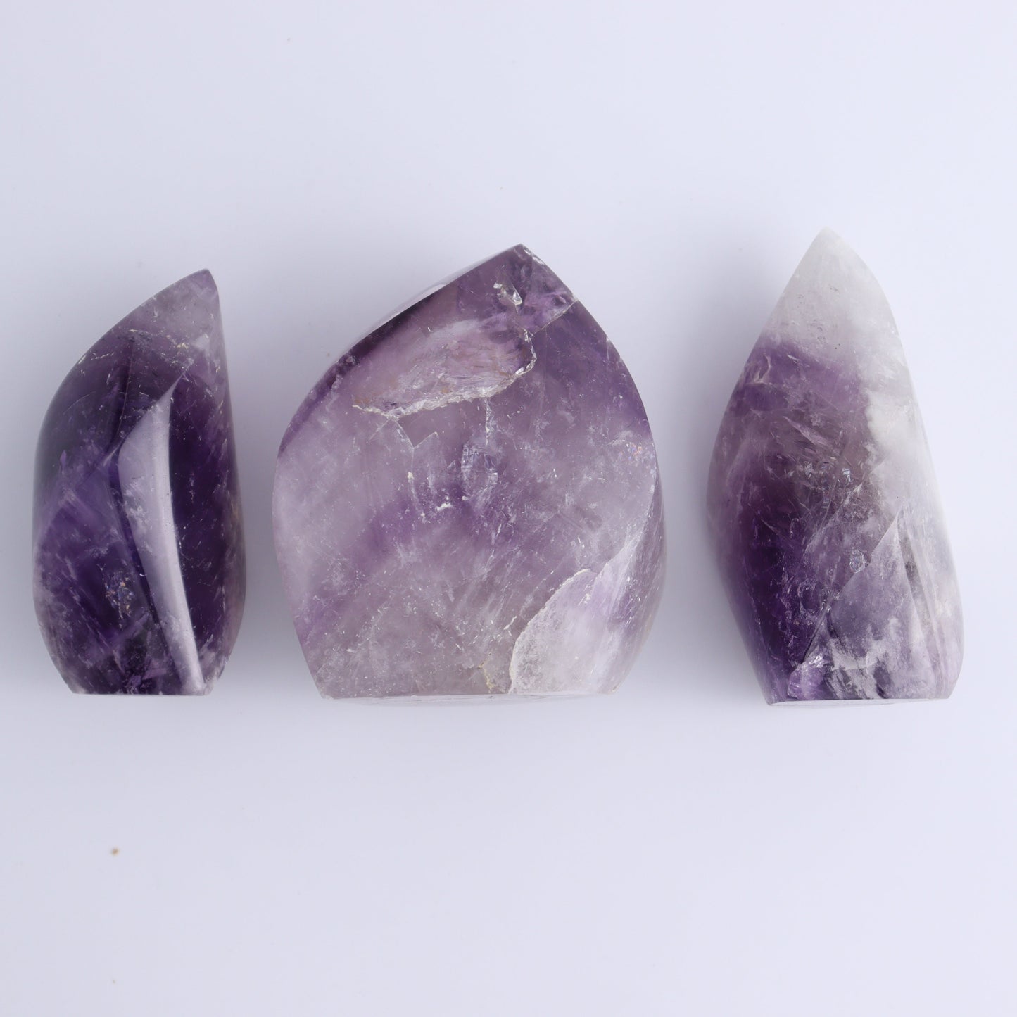 Imperfect Amethyst Flames Set of 5 - Expert Wholesale and Supplier of Wholesale Crystals & Bulk Gemstones, ["Amethyst","Brazil","close_30","flames"]