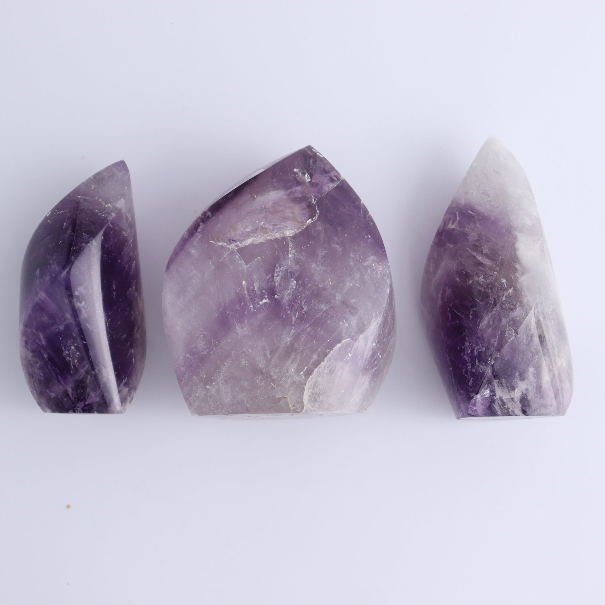 Imperfect Amethyst Flames Set of 5 - Expert Wholesale and Supplier of Wholesale Crystals & Bulk Gemstones, ["Amethyst","Brazil","close_30","flames"]