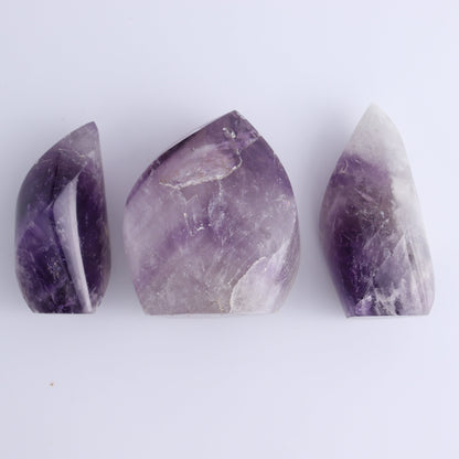 Imperfect Amethyst Flames Set of 5 - Expert Wholesale and Supplier of Wholesale Crystals & Bulk Gemstones, ["Amethyst","Brazil","close_30","flames"]