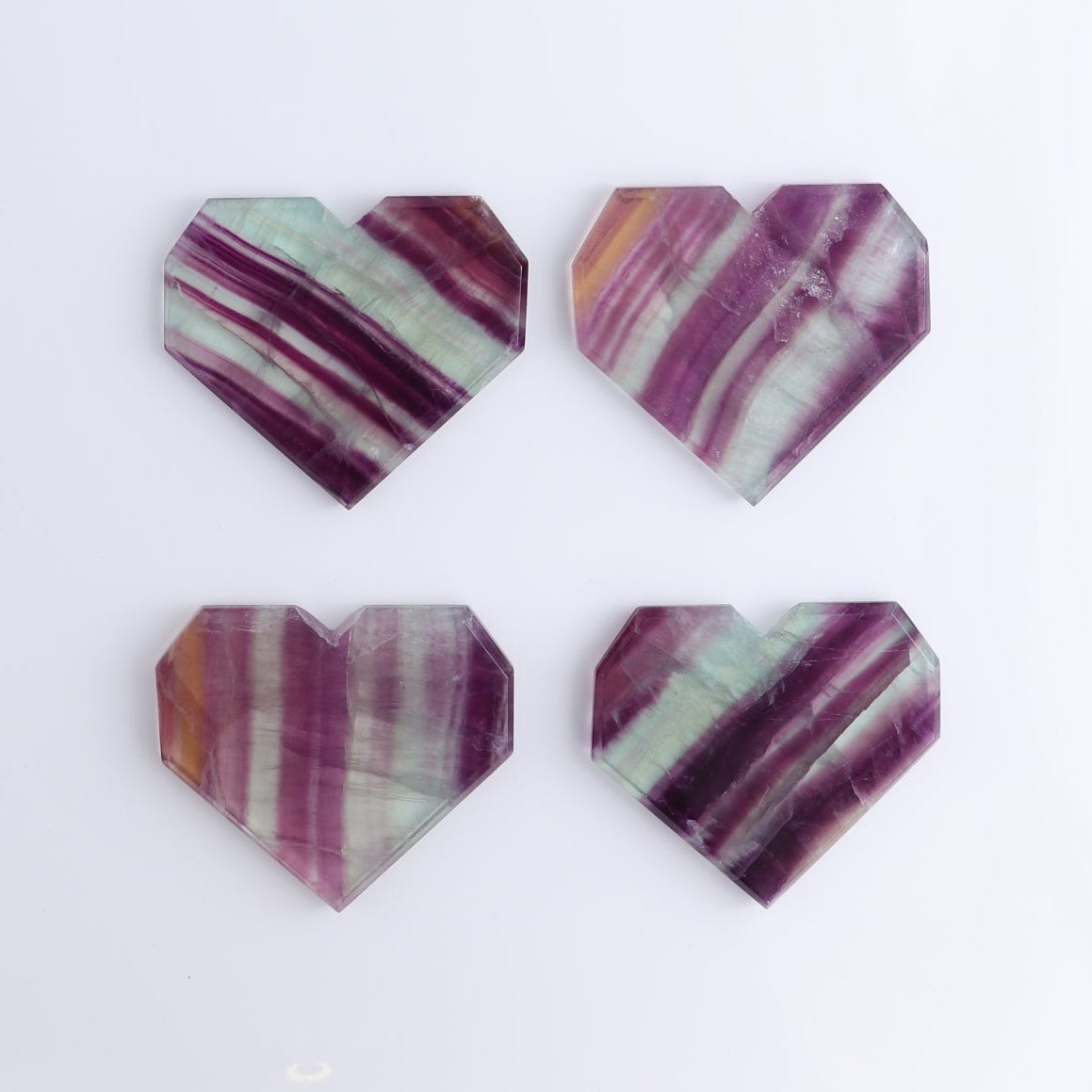 One Flat Fluorite Heart