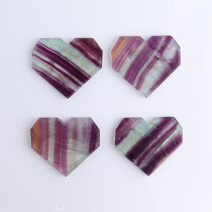 One Flat Fluorite Heart