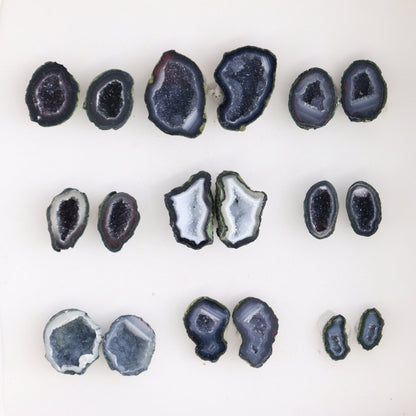 Tabasco Geodes 9 Pairs - Expert Wholesale and Supplier of Wholesale Crystals & Bulk Gemstones, ["Geodes","Tabasco Geode"]