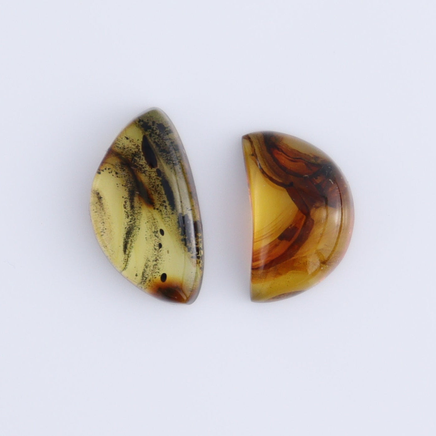 Chiapas Mexico Amber Cabs Set of 8 - Expert Wholesale and Supplier of Wholesale Crystals & Bulk Gemstones, ["Amber","Cabs","Chiapas Amber","Mexico"]