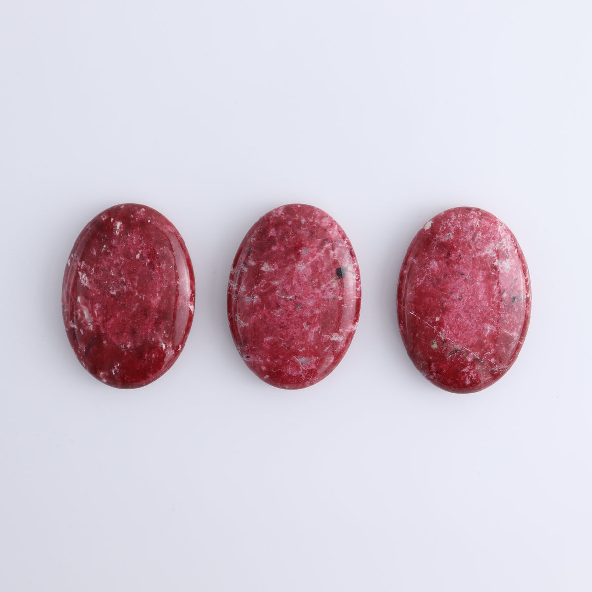 Thulite Palm Stones Set of 3