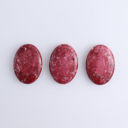 Thulite Palm Stones Set of 3