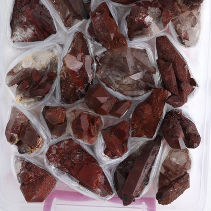 Quartz Hematite Inclusions Flat from Morocco