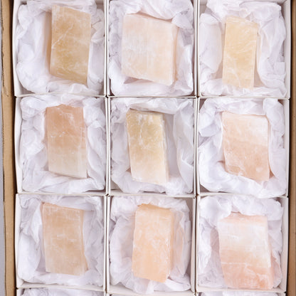 Pink Optical Calcite (Fluorescent) Set of 12 - Expert Wholesale and Supplier of Wholesale Crystals & Bulk Gemstones, ["Calcite","Mexico","Optical Calcite"]